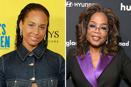 A split of Alicia Keys and Oprah Winfrey