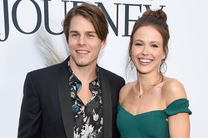 Jake Manley and Jocelyn Hudon at the premiere of Universal Pictures' "A Dog's Journey"