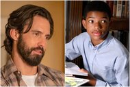Milo Ventimiglia (Jack) and Lonnie Chavis (Randall) in This Is Us