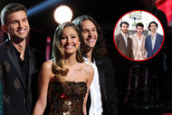An image of Girl Named Tom with a smaller image of the Jonas Brothers