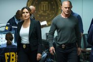 Detective Elliot Stabler (Chris Meloni) and Detective Olivia Benson (Mariska Hargitay) appear in Law & Order: SVU.