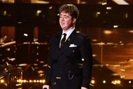 Tom Ball on stage during America's Got Talent.