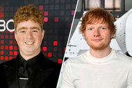 Split image of Tom Ball and Ed Sheeran
