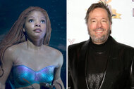 A split of The Little Mermaid and Terry Fator