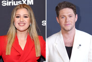 A split of Kelly Clarkson and Niall Horan