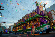 Universal Orlando Mardi Gras floats
