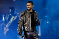 Usher Performing during iHeartRadio’s Living Black 2023 Block Party