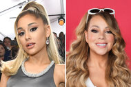 A split image of Ariana Grande and Mariah Carey