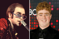A split of Elton John and Tom Ball
