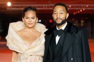 John Legend and Chrissy Teigen on the red carpet for the Academy Museum of Motion Pictures 3rd Annual Gala