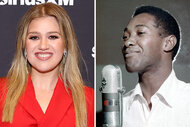 A split of Kelly Clarkson and Sam Cooke