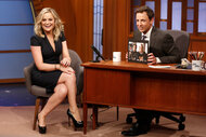 Amy Poehler on Late Night With Seth Meyers in 2014