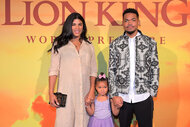 Kirsten Corley, Kensli Bennett, and Chance The Rapper attend the World Premiere of Disney's "THE LION KING"
