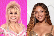 A split of Dolly Parton and Beyonce