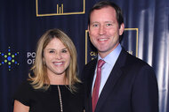 Close up of Jenna Bush and Hager Henry Hager on the red carpet of The George H.W. Bush Points Of Light Awards Gala