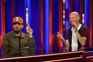 Chance The Rapper and a contestant during password episode 202