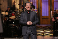 Josh Brolin on stage during his Monologue on Saturday Night Live Episode 1858