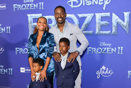 Ryan Michelle Bathe, Sterling K. Brown and their sons attend the Premiere of Disney's "Frozen 2"