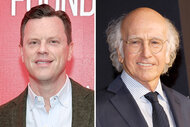 A split of Willie Geist and Larry David