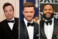 Split of Jimmy Fallon, Justin Timberlake, and Anthony Anderson