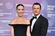 Katy Perry and Orlando Bloom on the carpet of the 10th Annual Breakthrough Prize Ceremony