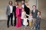 Actors Oliver Hudson, Kurt Russell, Goldie Hawn, Wyatt Russell and Kate Hudson with kids Ryder Robinson, Wilder Hudson, Bodhi Hudson, Rio Hudson and Bingham Bellamy.