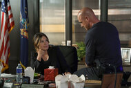 Olivia Benson and Elliot Stabler flirt in Law & Order: Special Victims Unit Season 24 Episode 22.
