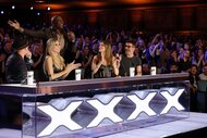 The judges sit with their Xs during AGT Episode 1901.