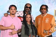 Snoop Dogg on the red carpet with his wife Shante and sons Corde and Cordell