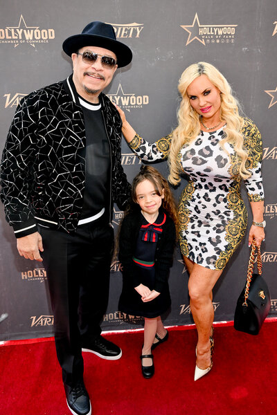 Ice T, Coco and Chanel during the Hollywood Walk Of Fame