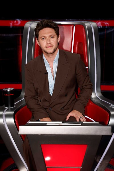 Niall Horan in the judges chair on The Voice.