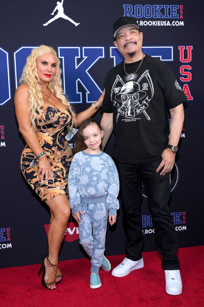 Coco Austin & Daughter Chanel In Animal Print Bathing Suits