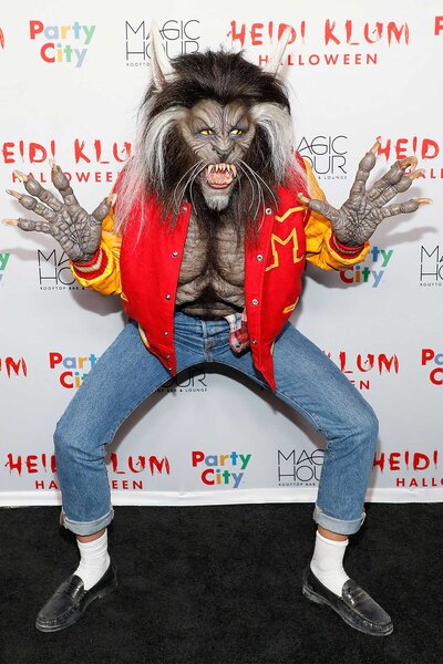 Heidi Klum attends her Halloween party in costume in 2017