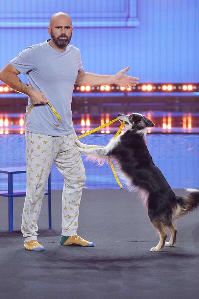 Adrian Stoica And Hurricane on stage on AGT: Fantasy League Episode 102