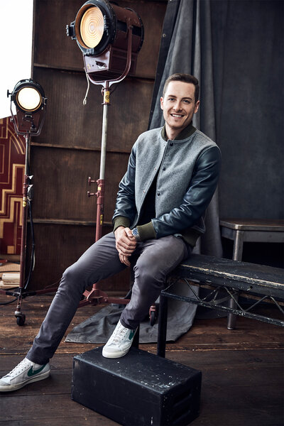 Jesse Lee Soffer poses for a photoshoot for Chicago PD
