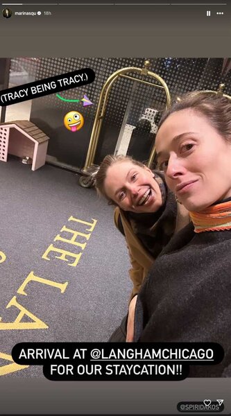 Marina Squerciati posts a selfie of her and Tracy Spiridakos on her social media