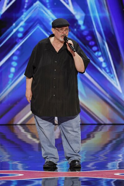 Richard Goodall on stage during AGT Episode 1901.