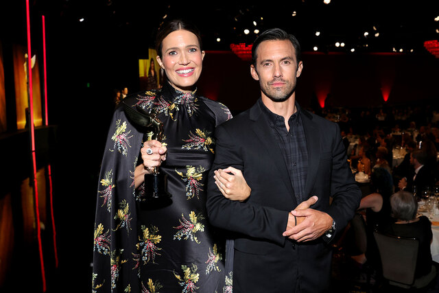 Mandy Moore and Milo Ventimiglia at the HCA TV Awards