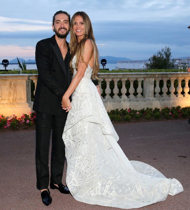 Heidi Klum and Tom Kaulitz attend the amfAR Gala Cannes.