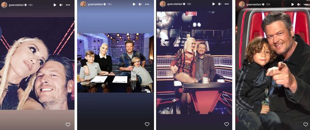 Images from Gwen Stefani's Instagram Story.