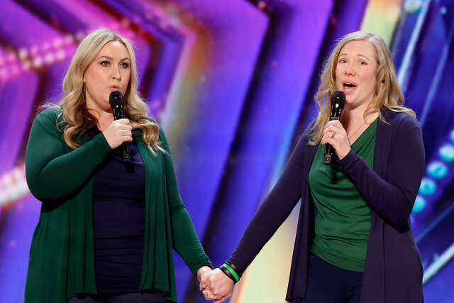 2 Moms United By One Heart perform on the America's Got Talent Stage