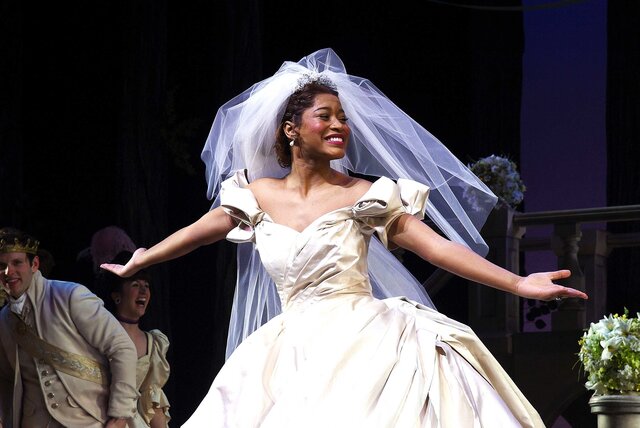 Keke Palmer dressed in a wedding gown for Rodgers + Hammerstein's Cinderella.