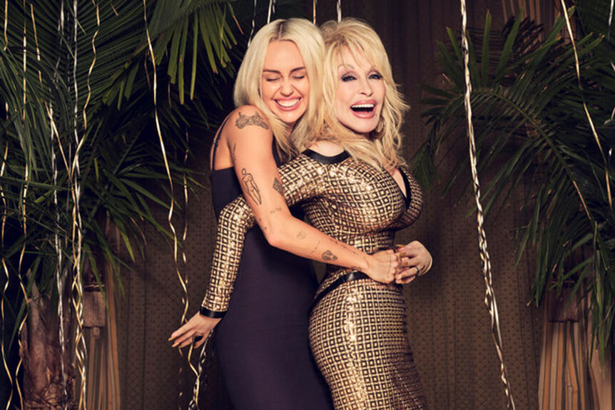 Miley Cyrus and Dolly Parton New Years Eve Party 2022