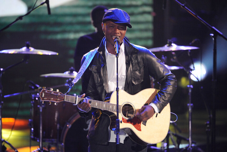 The Voice's Javier Colon performs on stage