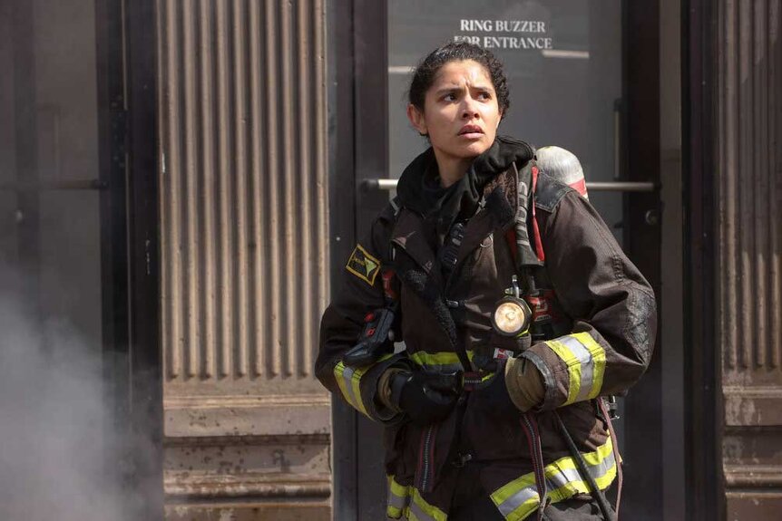 Stella Kidd (Miranda Rae Mayo) appears in a scene from Chicago Fire.