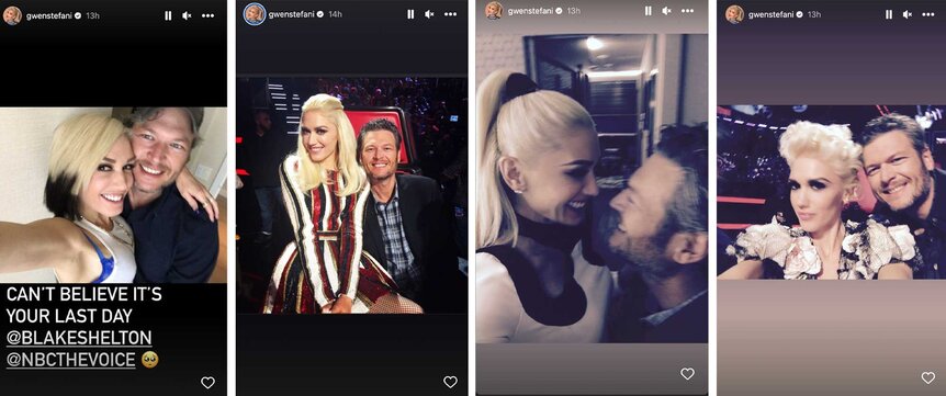 Images from Gwen Stefani's Instagram Story.