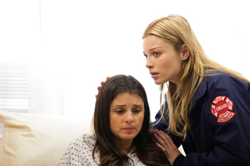 Clarice (Shiri Appleby) and Leslie Shay (Lauren German) in a scene from Chicago Fire.