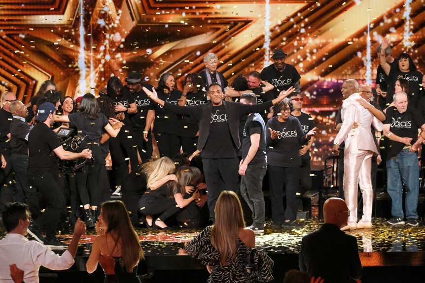 The Voices of Our City Choir receives the golden buzzer on America's Got Talent.