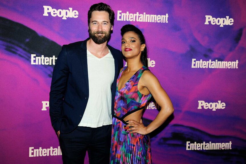 Ryan Eggold and Freema Agyeman together at an event.