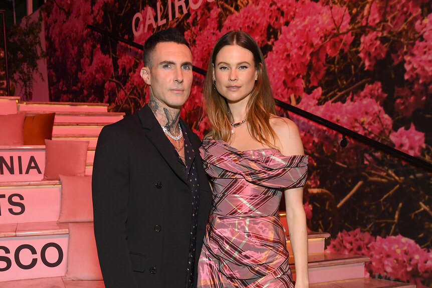 Adam Levine and Behati Prinsloo at an event together